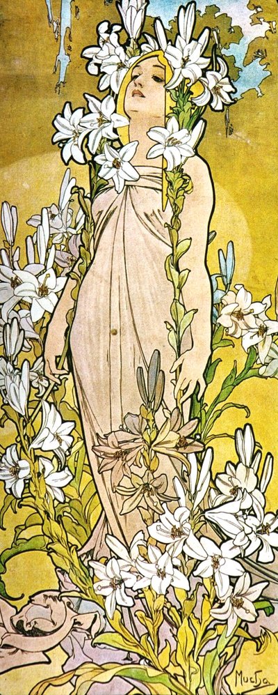 Lily by Alphonse Mucha